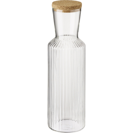 APS Glaskaraffe LINES, 1,0 Liter, glasklar
