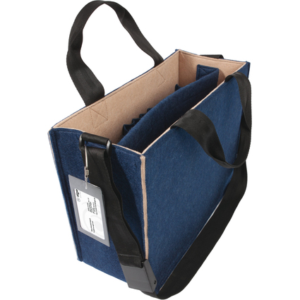 sigel Business-Filztasche Desk Sharing Bag Bicolor M, blau