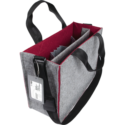 sigel Business-Filztasche Desk Sharing Bag Bicolor M, grau