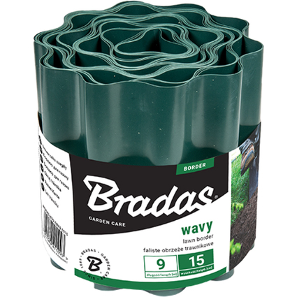 Bradas Rasenkante, Hhe: 150 mm, Lnge: 9 m, grn