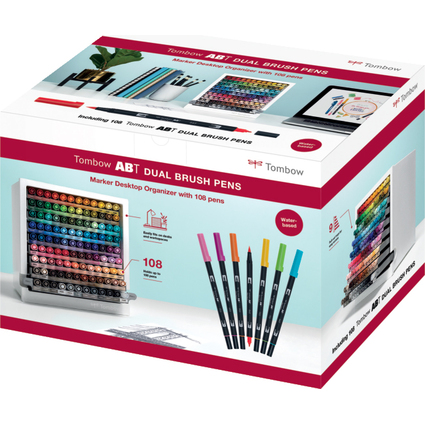 Tombow Doppelfasermaler "ABT DUAL BRUSH PEN", Organizer