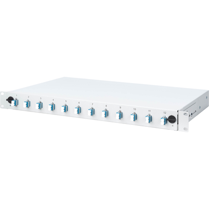 DIGITUS 19" Glasfaser LWL Spleibox, bestckt, 12x LC, OS2