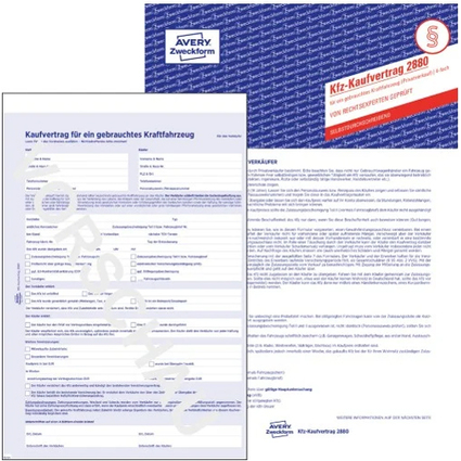 AVERY Zweckform Vordruck "Kaufvertrag fr KFZ", 4-fach, A4