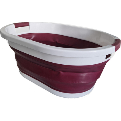Linden Berg Wschekorb, faltbar, 36 Liter, bordeaux/wei