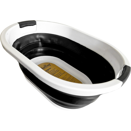 Linden Berg Wschekorb, faltbar, 36 Liter, schwarz/wei