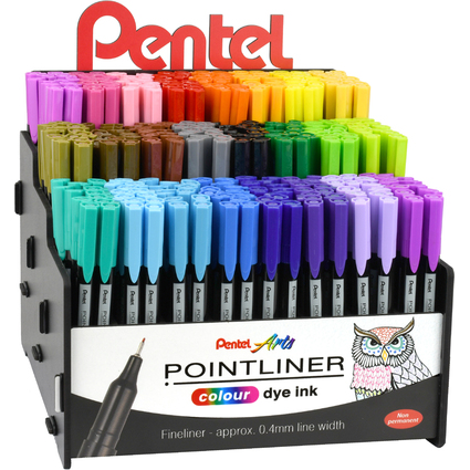 PentelArts Fineliner POINTLINER colour dye ink, Display