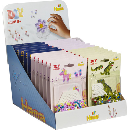 Hama Bgelperlen midi, 4-fach sortiert, 24er Display