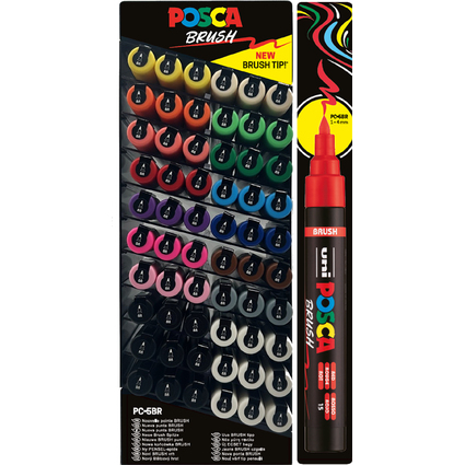 POSCA Pigmentmarker PC5M BRUSH, 60er Display