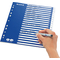 LEITZ Kunststoff-Register, A-Z, A4, 21-teilig, PP, wei