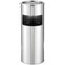 DURABLE Papierkorb EDELSTAHL, mit Ascher, metallic silber