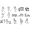 HEYDA Motivstempel-Set "Fuballer & Baustelle", Runddose