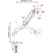 DIGITUS LCD-/LED-Monitorarm Single, mit Klemmfu