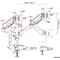 DIGITUS LCD-/LED-Monitorarm Dual, mit Klemmfu