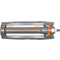 Bradas Viereckregner WHITE LINE, 18 Düsen, grau/orange