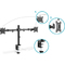 DIGITUS Universal Dual Monitorhalter mit Klemmbefestigung