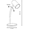 UNiLUX LED-Tischleuchte LOU, Standfuß, weiß