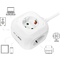 LogiLink Steckdosenwrfel, 4-fach + 2x USB, wei