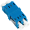 LogiLink LWL Kupplung-Set, 2x LC Duplex, ohne Flansch, blau