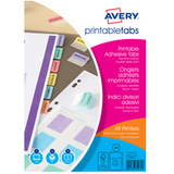 AVERY onglets adhsifs personnalisables, A4, assorti