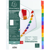 EXACOMPTA intercalaires mensuels Janvier-Dcembre, A4