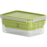 emsa xl Lunchbox clip & GO, 2,3 Liter, transparent / grn