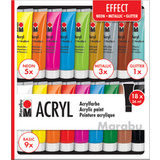 Marabu acrylfarben-set "EFFECT", 18 x 36 ml