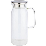 APS glaskaraffe mit Deckel, 1,5 Liter, Glas/Edelstahl