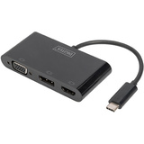 DIGITUS usb-c 3in1 triple Monitor-Adapter (HDMI, DP, VGA)
