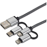 cartrend daten- & ladekabel 3in1, Lightning/Micro-USB/USB-C