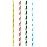 PAPSTAR papier-trinkhalm "Stripes", 210 mm, farbig sortiert