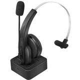 LogiLink bluetooth 5.0 mono Headset mit Ladestation, schwarz