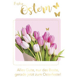 SUSY card Oster-Grußkarte "Tulpen rosa"