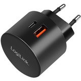 LogiLink USB-Steckdosenadapter, 2x USB, schwarz, 20 Watt