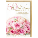 SUSY card Hochzeitskarte "Diamant-Hochzeit Rosenstrau"