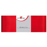 SUSY card Geschenkband "Doppelsatin", 40 mm x 3 m, rot