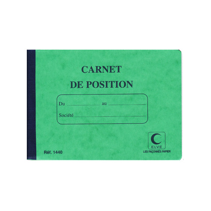 ELVE Carnet de position de compte, 114 x 156 mm