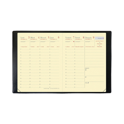 QUO VADIS Agenda de poche Carla Prestige, 2026, Impala noir