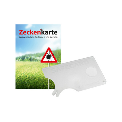 RNK Zeckenkarte "Safecard" mit Lupe, 85 x 54 mm