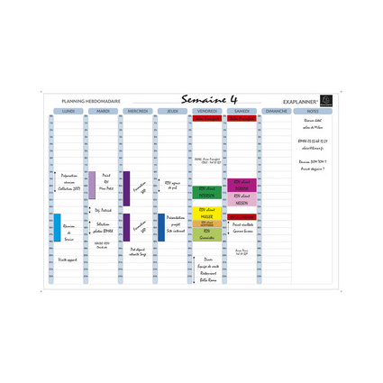 EXACOMPTA Planning magntique hebdomadaire Exaplanner