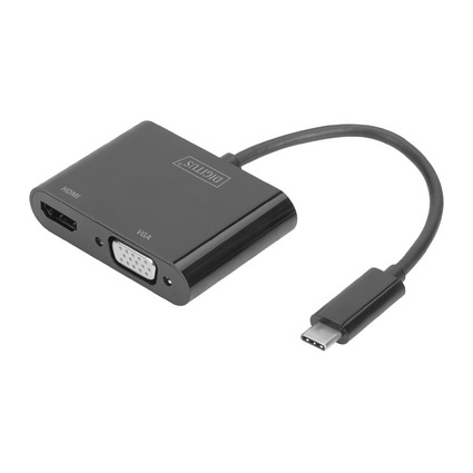 DIGITUS USB 3.1 Videoadapter, USB-C - HDMI/VGA