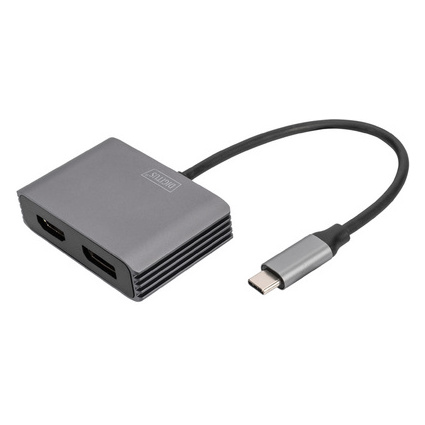 DIGITUS USB-C 4K 2in1 DisplayPort + HDMI Grafik-Adapter