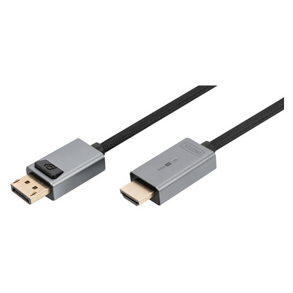 DIGITUS DisplayPort Adapterkabel, DP - HDMI Typ A, 4K, 3,0 m