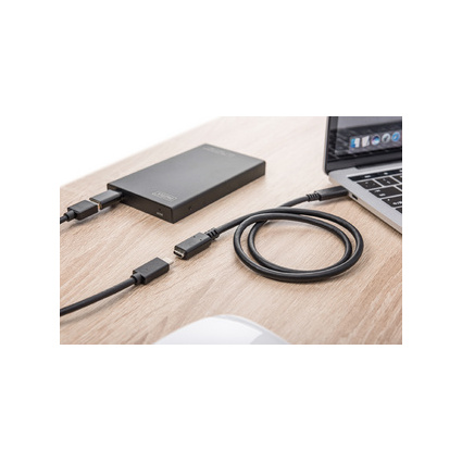 DIGITUS USB 2.0 Verlängerungskabel, schwarz, 2,0 m