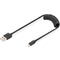 DIGITUS USB 2.0 Spiralkabel, USB-A -  Lightning Stecker, 1 m