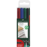 FABER-CASTELL permanent-marker MULTIMARK S, 4er Etui