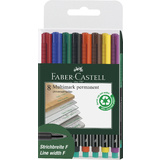 FABER-CASTELL permanent-marker MULTIMARK S, 8er Etui