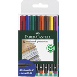 FABER-CASTELL permanent-marker MULTIMARK M, 8er Etui