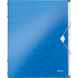 LEITZ ordnungsmappe WOW, din A4, PP, 12 Fcher,blau-metallic