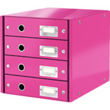 LEITZ schubladenbox Click & store WOW, 4 Schbe, pink