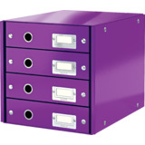 LEITZ schubladenbox Click & store WOW, 4 Schbe, violett